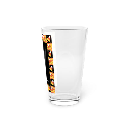 Candy Corn Skeleton Glass, 16oz