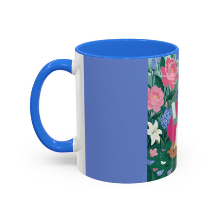 The Ladies Of The Blossoming Vanity Colorful Mugs – Art Deco Floral Elegance