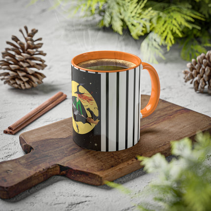 A Witch’s Moonlit Flight Colorful Mugs, 11oz