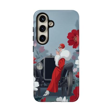 🚗🌺 The Lady Of The Grand Touring Car Phone Case – Art Deco Motoring Elegance
