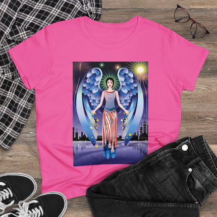 Celestial Symphony Women's Midweight Cotton Tee