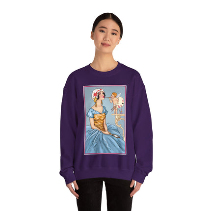 The Enchanting Painter: A Fairy's Artistic Touch Heavy Blend™ Crewneck Sweatshirt