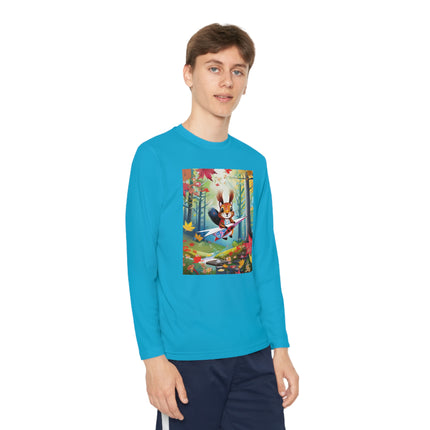 Acorn Aviator Youth Long Sleeve Competitor Tee – Woodland Flight & Whimsical Adventure