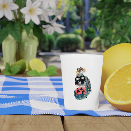Japanese Woman by Keisai Eisen Ceramic Shot Glass