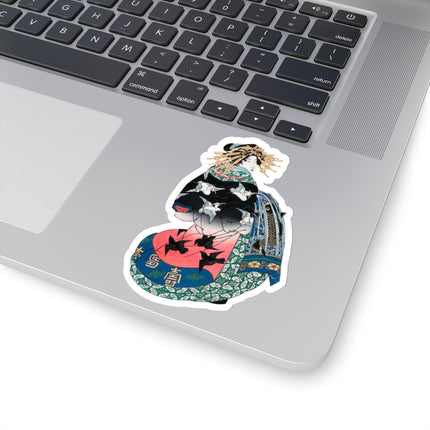 Japanese Woman by Keisai Eisen Kiss-Cut Stickers (4 Sizes)