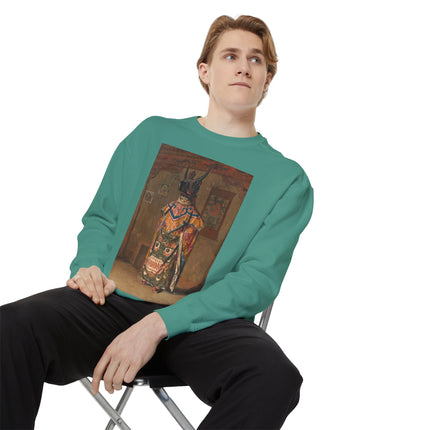 A Buddhist Lama by Vasily Vereshchagin Garment-Dyed Sweatshirt
