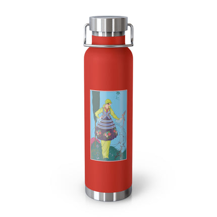 Exquisite Elegance by Umberto Brunelleschi Copper Vacuum Insulated Bottle, 22oz
