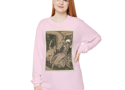 L’Attentat by Fernand Siméon Garment-dyed Long Sleeve T-Shirt
