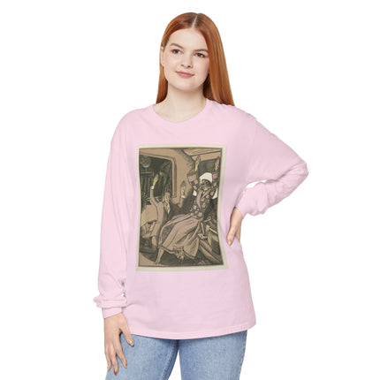 L’Attentat by Fernand Siméon Garment-dyed Long Sleeve T-Shirt