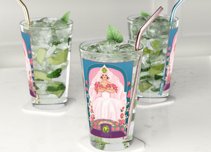 August & Peridot Zodiac Pint Glass