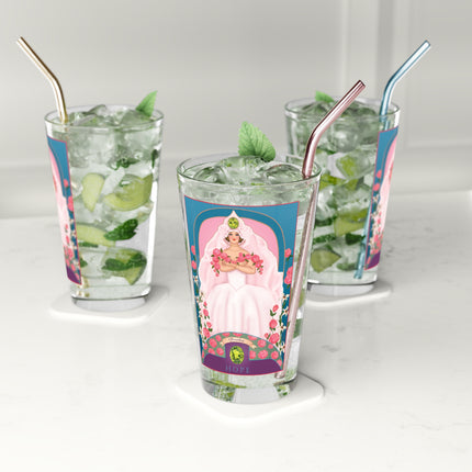 August & Peridot Zodiac Pint Glass