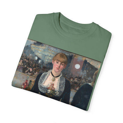 A Bar at the Folies-Bergère by Edouard Manet Unisex Garment-Dyed T-shirt