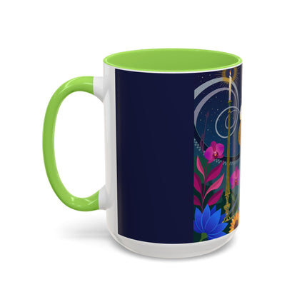 The Lady Of The Starlit Candles Colorful Mugs – Art Deco Theatrical Romance