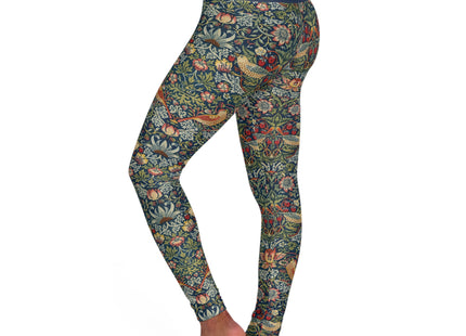 Strawberry Thief by William Morris High Waisted Yoga Leggings (AOP)