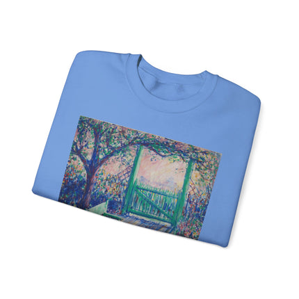 The Artist’s Garden (The Green Chair) by Theodore Earl Butler Heavy Blend™ Crewneck Sweatshirt