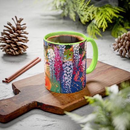 Golden Wisteria Elegance Colorful Mugs (11oz, 15oz)