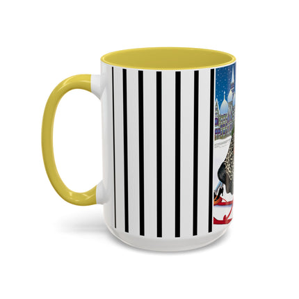 Elegant Winter Woman in Sleigh Colorful Mugs (11oz, 15oz)