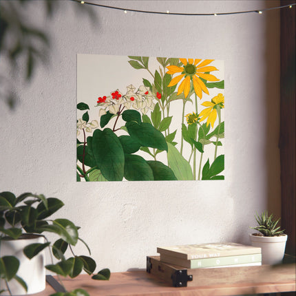 Clerodendrum & Rudbeckia by Tanigami Kônan Premium Matte Horizontal Posters