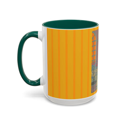 Sur Les Marches Du Jardin by Georges LePape Colorful Mugs (11oz, 15oz)
