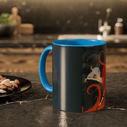 Flame of the Tempest Colorful Mugs – Fiery Storm & Dramatic Elegance