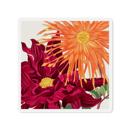 Dahlia Flower by Tanigami Kônan Die-Cut Magnets (5 Sizes)