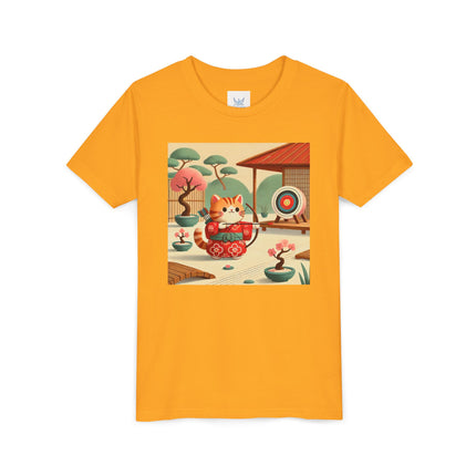 Archer Kitten in the Zen Garden Youth Short Sleeve Tee