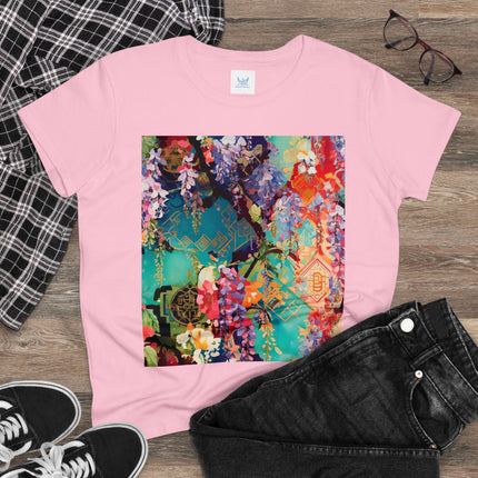 Golden Wisteria Symphony Women's Midweight Cotton Tee