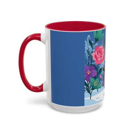 🌹❄️ The Holly Rose Of Winter Colorful Mug – Art Deco Christmas Garden