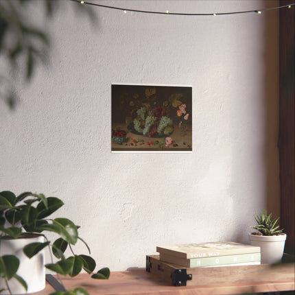 Still-life with Grapes, Flowers, & Berries by Isaak Soreau Matte Horizontal Posters