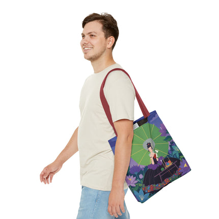 🧶🌸 The Lady Of The Enchanted Knitting Garden Tote Bag – Art Deco Floral Fantasy