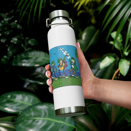 Frog and Beetle Band Copper Vacuum Insulated Bottle, 22 oz