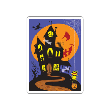 Halloween Night at the Haunted House Die-Cut Stickers (5 Sizes)