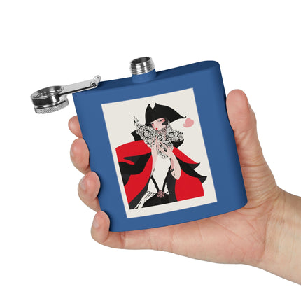 Crimson Masquerade Flask – Dramatic Grace & Bold Elegance
