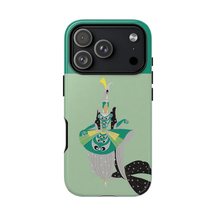 Peacock Dancer Phone Case – Opulent Glamour & Theatrical Elegance