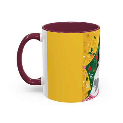 💌🎄 The Christmas Letter Of Holly House Colorful Mug – Whimsical Art Deco Holiday Charm