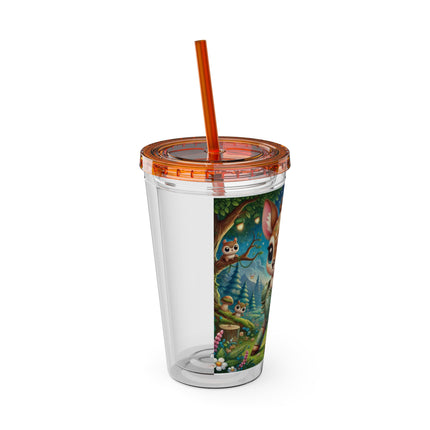 Fawn Defender Sunsplash Tumbler with Straw, 16oz