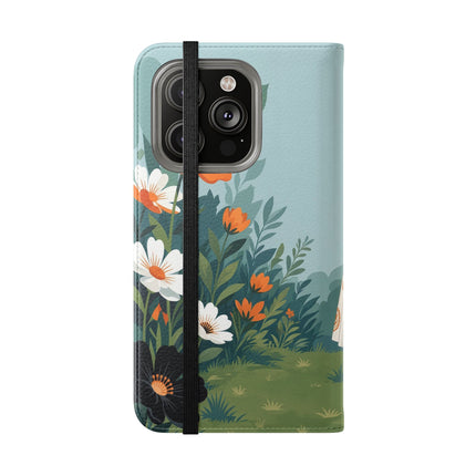 🌼🖤 The Ladies Of The Garden Promenade Flip Case – Art Deco Floral Fashion