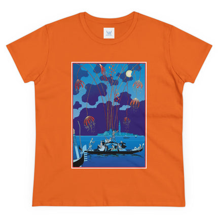 Fireworks in Venice by George Barbier Women's Midweight Cotton Tee