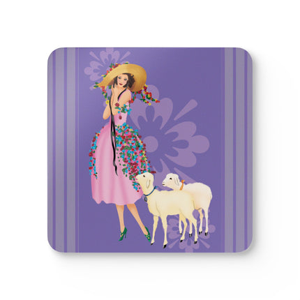 Easter Elegance Corkwood Coaster Set