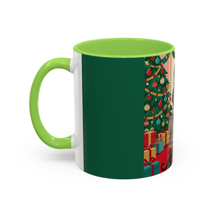 🖤🔥 The Lady Of The Christmas Hearth Colorful Mug – Art Deco Holiday Elegance