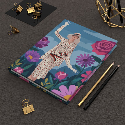 🌹✨ The Lady Of The Modern Garden Hardcover Journal – Art Deco Fashion Illustration