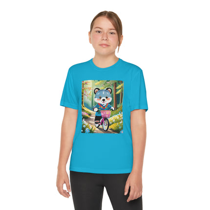Furry Cyclist Youth Competitor Tee – Woodland Adventure & Playful Charm