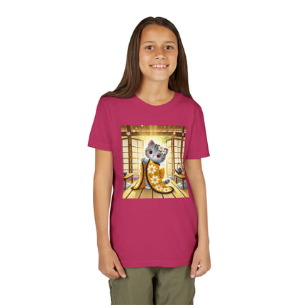 Playful Kitten in the Tea Room Youth Short Sleeve Tee