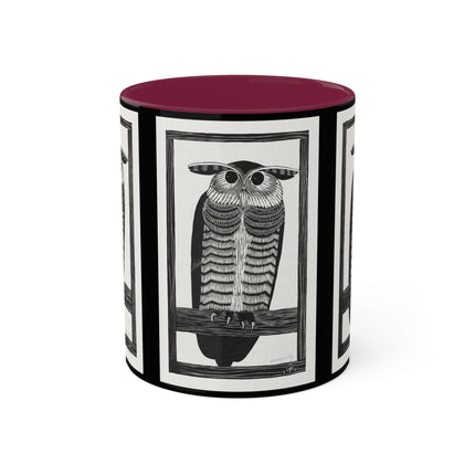 Horned Owl by Samuel Jessurun de Mesquita Colorful Mugs, 11oz