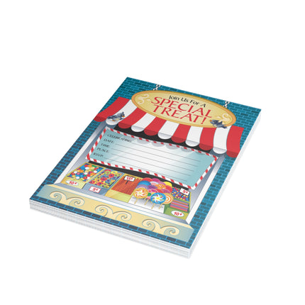 Join Us for a Special Treat Party Invitation! Bundles of 10, 30, 50 Pieces Available (envelopes included)