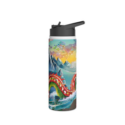 Chinese Dragon Stainless Steel Water Bottle