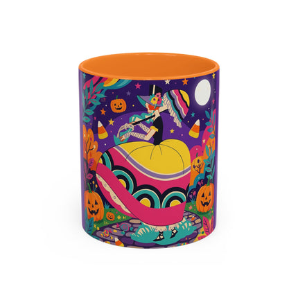 🌙🎃 The Lady Of Moonbeam Hollow Colorful Mug – Whimsical Halloween Charm