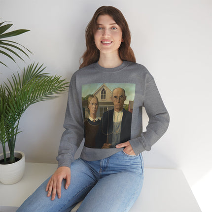 American Gothic by Grant Wood Heavy Blend™ Crewneck Sweatshirt