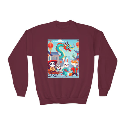 The Little Dragon and Friends Youth Crewneck Sweatshirt – Friendship, Adventure & Playful Charm