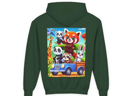 Safari Friends on the Move Youth Heavy Blend Hooded Sweatshirt